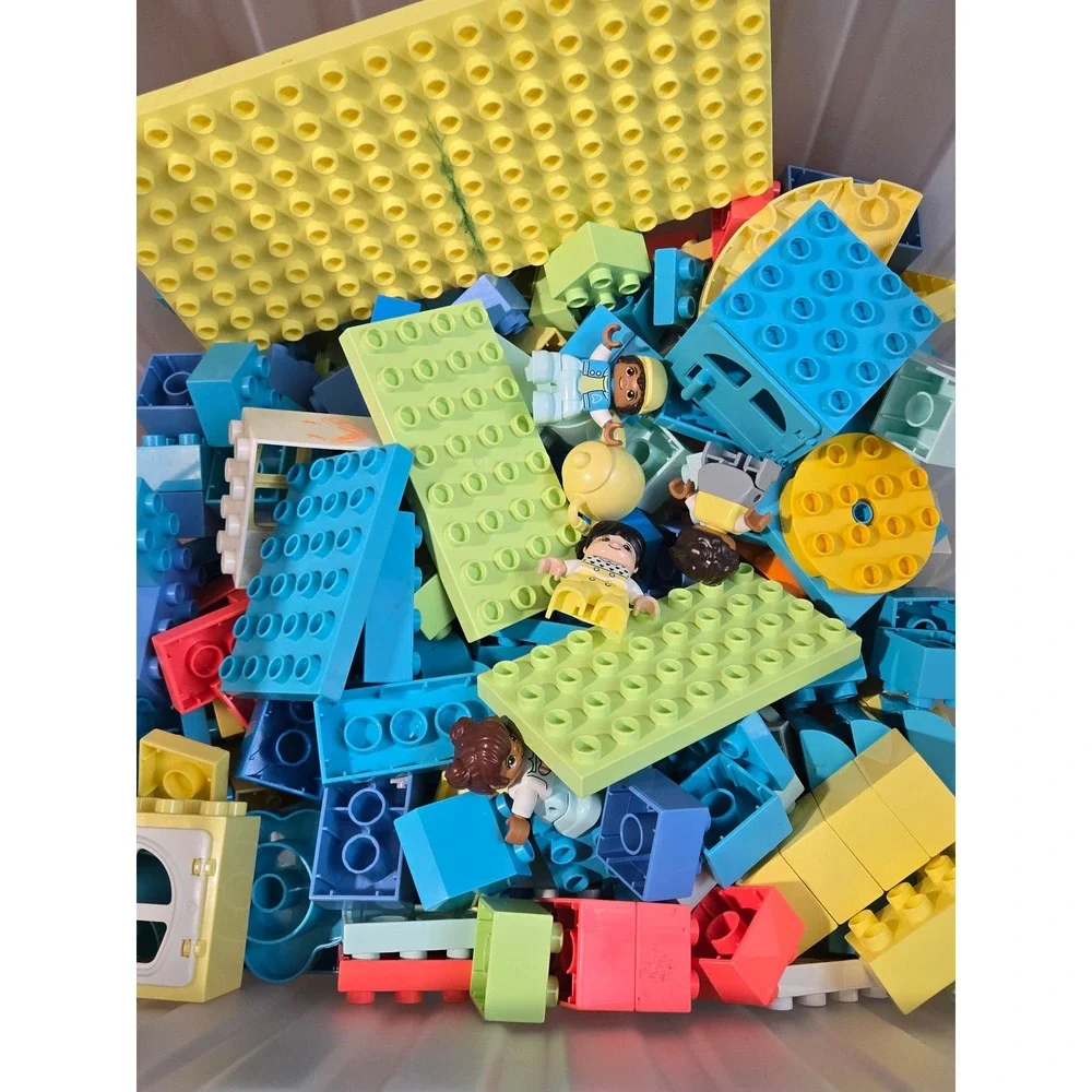LEGO Duplo Bulk Lot 6lbs Mixed Building Bricks Plates Figures Multicolor Set